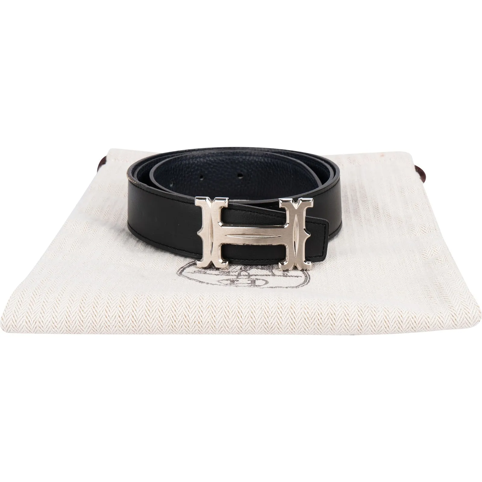 Hermès Reversible Leather H Belt (85)